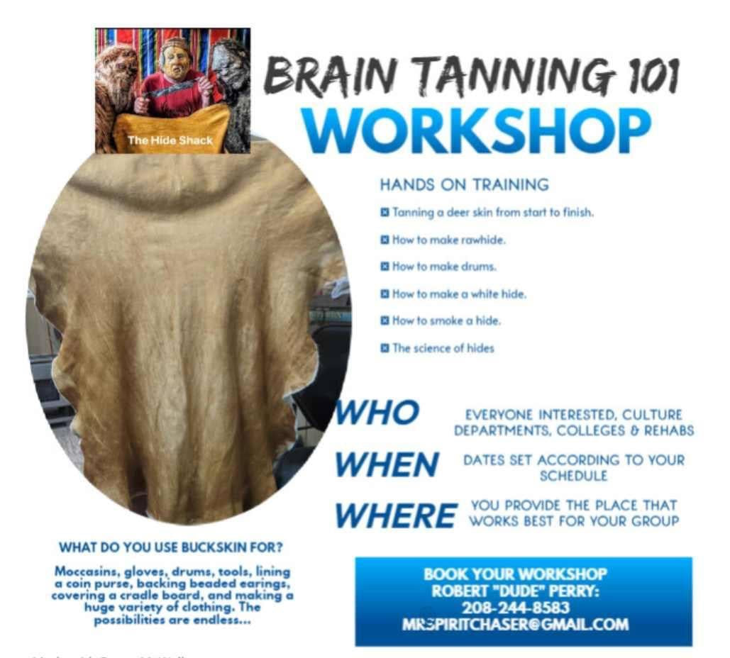 Brain tanning workshop!! Deposit!!